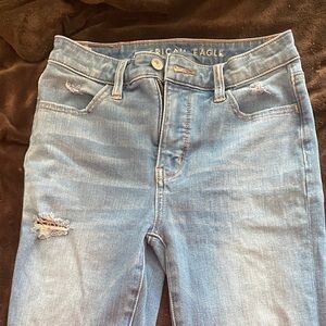 American Eagle Outfitters Women's Light Blue Skinny Jeans